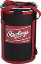 Rawlings Sot Side Ball Bucket Bag, RSSBB, Negro/Rojo, 21.25" H x 13.5" W