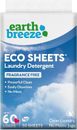 Earth Breeze Laundry Detergent Fragrance Free  LOT - 30 Sheets, 60 Loads