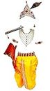 Shree Bankey Bihari Textiles Krishna Dress Cotton Fabric Krishna Costume Krishna Ethnic Wear Set Of 10 Items Dress Code-15, Krishna Dress For 2-3 Years Kids, yellow