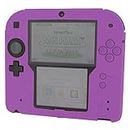 Silicone cover for Nintendo 2DS soft gel protective rubber bumper case - Purple | ZedLabz
