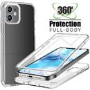 360 Clear Case For iPhone 15 14 13 12 11 Pro XS Max XR X 8 Full Cover Silicone