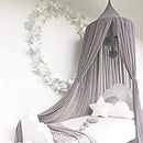 (Grey) - Bed Canopy for Children,Chiffon Mosqutio Net,Baby Indoor Outdoor Play Reading Tent, Bed & Bedroom Decoration, (Grey)