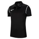 Nike Dri-Fit Park Short Sleeve Polo, Hombre, Black/White/White, XL