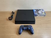 PS4 PlayStation 4 500GB schmal schwarz Konsolenpaket 3xGames 1xController & Power