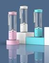 Portable Glass Bottle USB Electric Rechargeable Fruit Juicer Smoothie Blender
