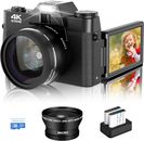 4K Digitalkamera für Fotografie und Video: Autofokus 48MP Vlogging-Kamera mit