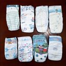  Lot of 8 different samples of size 6 / size 7 / size 8 / XXL baby diapers 