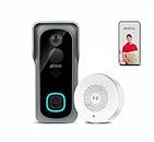 Ozone Smart Video Door Bell | Instant Visitor Video Call On Phone | Wireless Video Doorbell Camera | Motion Sensor | 1080p Camera | Works With Alexa & Google | Support 128GB Storage