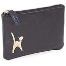 Catwalk Collection Handbags - Vera Pelle - Piccola - Borsellino/Portafoglio/Portamonete da Donna - RFID Protezione - Scatola Regalo - MIMI - NERO ORO