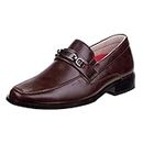 Joseph Allen Men's Penny Loafer Classic Lace-Up Business Casual Dress Formal Shoes (Boys Sizes), Brown, 8