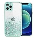 Yoedge Shiny Case for Apple iPhone 6 / 6s, Glitter Soft Bumper Protective Cover, Sparkle Bling Slim Stylish Crystal Clear Phone Case Compatible with iPhone 6s 4.7 inch,Green