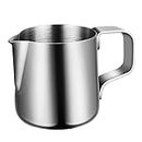 Cabilock 1pc Metal Coffee Pitcher Coffee Latte Cup Stainless Steel Milk Frothing Pitcher Jug Espresso Milk Frothing Steaming Pitcher Milk Cup Espresso Pitchers Cup Latte Art Elm Household