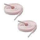 2 Pairs Pink Trainers Shoe Laces,Replacement Light Pink Flat Laces for Air Force 1 Converse Sport Running Shoes and Sneakers,Durable Shoe Strings for Kids Adult Men Women,120CM Pink ShoeLaces