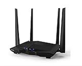 AC10 AC1200 Wireless Smart Dual-Band Gigabit WiFi Router, MU-MIMO, 4 Gigabit Ports, 867Mbps/5 GHz+ 300Mbps /2.4GHz, Support VPN Server, WiFi Schedule, (Black, Not a Modem)