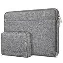 Dynotrek Protector 17 17.3 Inch Laptop Sleeve Bag with Handle, Computer Case Cover Slim Briefcase Water-Resistant Compatible for 17-18” Hp Lenovo Dell Asus Acer -Denim Grey