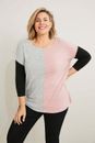 SARA - Plus Size - Womens Winter Tops - Pink Tshirt / Tee - Casual Clothing