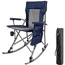 Abhsant Camp Chairs for Heavy People,Outdoor Folding Camping Chairs with Cup Holder for OutsideCup Holder, Side Pocket,Back Pocket with Detachable Rockerswith Carry Bag