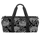 Gym Bag Small Duffel Bag Sports Tote Bag for Yoga,Fan Pattern,Outdoor Fitness Bag Carry on Bag