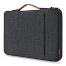 Inateck 13-13.5 Inch 360 Protective Laptop Sleeve Carrying Case Bag Compatible with 13 Inch MacBook Air/Pro M2/M1 2022-2012, 14 Inch MacBook Pro M1 2021 M2 2023, Surface Pro X/9/8/7/6/5/4/3,Black Gray