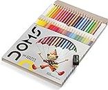 24 Colored Pencils Soft Core Color Pencil Set for Kids Adult Coloring Books Drawing, Writing Sketching (24 Count) by Doms