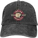 Retro Baseball Cap Runxin Personalized Indian Motorcycle Riders Group Logo Cool Hat Cap for Man Black Birthday Gifts