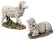 Joseph's Studio by Roman - Holy, Christmas Nativity 2-Piece Color Lamb Figure Set for 27" Scale Nativity Collection, 14.5" H, Manger Accessories, Religious