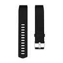 CellFAther® Replacement Wristband Strap compatible for Fitbit Charge 2 & Charge 2 HR (Black) Not For Others Models