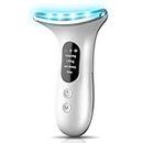 BENTFINE Electric Face Massager, Anti-Wrinkle Device with 4 Modes, Vibration Facial Neck Massager, Skin Rejuvenation Device with Thermal, Triple Action LED, Anti-Aging Neck Eye Massager for Skin Care
