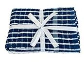 QUALITY HOME TEXTILES 100% Cotton Terry Towelling Tea Towels with Hanging Loop | Set of 2| Kitchen Hand Towels Dish Cloth Super Absorbent Soft Touch | Gift Packed Tea Towels (DARK Blue)