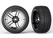 Traxxas Tires and Wheels Assembled ( 1.9' Response Tires) (Extra Wide, Rear) (2)
