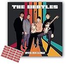 The Beatles Calendar 2024 Official Square Wall Calendar Gift Present with Free Organising Stickers