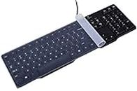 Universal Clear Waterproof Anti-Dust Silicone Keyboard Protector Cover Skin for Standard Size PC Computer Desktop Keyboards (Size: 17.52" × 5.51")