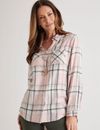 MILLERS - Womens Winter Tops - Pink Blouse / Shirt - Check - Casual Clothing