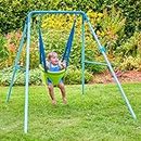 TP Toys Foldaway Baby Swing - Compact, Powder-Coated Metal Swing for Indoor/Outdoor Use, with Non-Slip Feet and Easy Storage, Perfect for Babies Aged 6 Months+