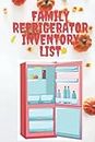 Family Refrigerator Inventory List