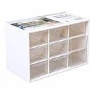 Fezda Mini Plastic 9 Removable Drawer Storage Organizer, Art Craft and Storage Used In Desk, Small Parts, Sewing in Home Office Supplies and Multipurpose Jewellery Box