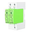 DEWIN Surge Protective Device, 2P 40KA Photovoltaic Arrester Device DC 1000V Surge Protector Lightning Protection Device 35mm DIN Rail