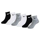 NIKE Young Athletes Kids Anklet Socks (6 Pairs) 7C-10C Shoe/ 4-5 Sock