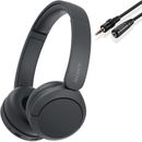 Sony Over-Ear Wireless Bluetooth Headphone with Microphone + 3.5mm Ext. Cable
