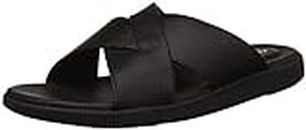 Clarks Men Vine Ash Black Leather Sandals-10 UK/India (44.5 EU) (91261318447100)
