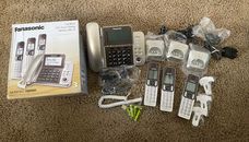 Panasonic KX-TGF353N Champagne Gold Corded 3 Cordless Answering System Open