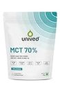Unived MCT 70% | Medium Chain Triglyceride Oil Powder | Clean Energy Fuel | Pure MCT 5g with C-8: 3528mg & C-10: 1512mg in a 70:30 ratio | Vegan & Keto Friendly | 30 Servings