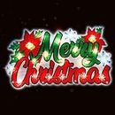 LAMPHOME 17'' Merry Christmas Sign Lights, Lighted Christmas Window Silhouette Light up Holiday Displays for Christmas Decorations