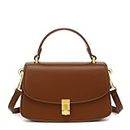 SCARLETON Top Handle Crossbody Bags for Women, Handbags for Women, Shoulder Bag, Crossbody Bag Purses for Women, H211504 - Brown