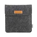 MoKo Sleeve Compatible with Kindle Oasis 2019/2017, Protective Felt Accessories Cover Case Pouch Bag with Dual Pockets Fits 7 Inch Kindle Oasis E-Reader, Dark Gray