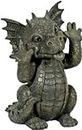 Statue de jardin dragon grimaçant