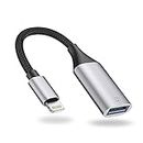 Lightning to USB Camera Adapter [Apple MFi Certified], IVSHOWCO iPhone to USB Female OTG Cable Adapter, iPad USB Adapter Supports USB Flash Drive, Card Reader, Mouse, Keyboard...