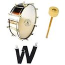 Mayur Musical Snare Drum for School Marching - Precision-Crafted 18 Inch Steel Drum with Brass Fittings, Beater, and Belt