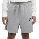Nike Boys Sportswear Shorts, Carbon Heather/Black/Black, S
