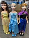 EUC 2014 Disney Princess My Size Elsa Anna Belle Doll 38" 3ft Life Size Jakks